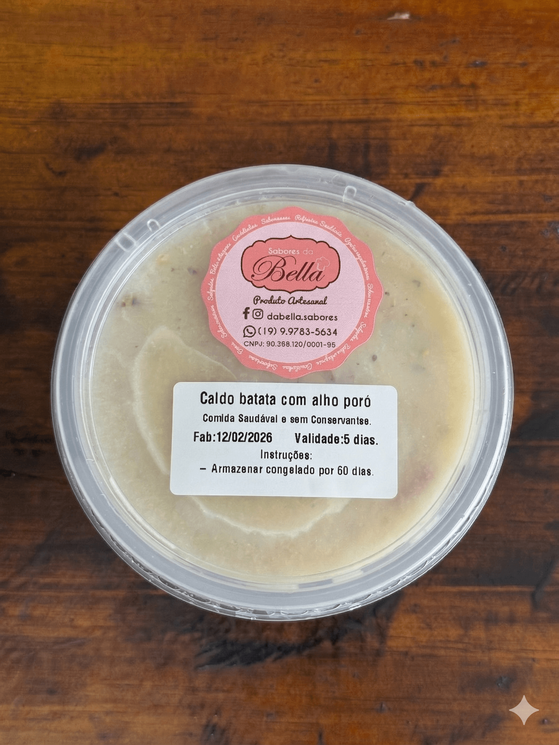 Caldo de batata com alho-poró e bacon