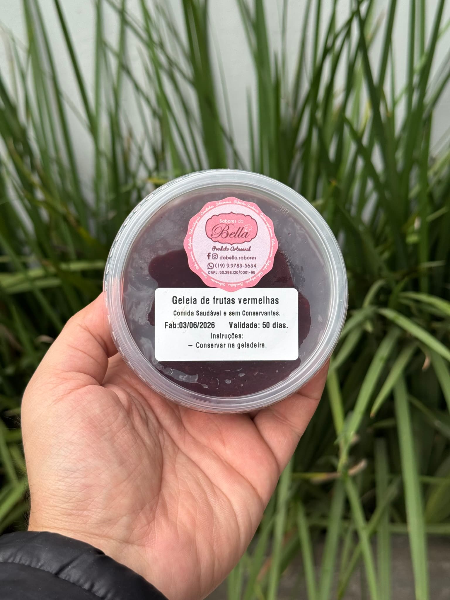 Geleia caseira de frutas vermelhas